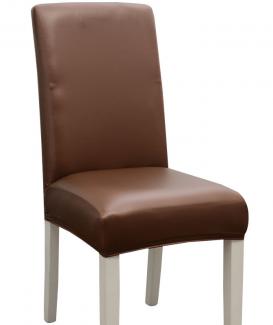Sitting Room Elastic Leather Dining Chair Cover leather M size