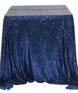 Sparkle glitter rectangle royal blue sequin tabecloth