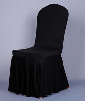 Skirt style of spandex black banquet chair covers for events