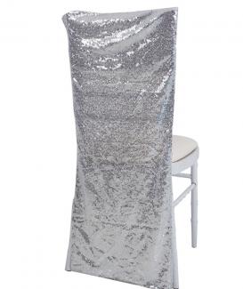 Wedding Hotel Standard Banquet Chair Size Double Sides chair cap covers band Sequin Chair Sash - 副本