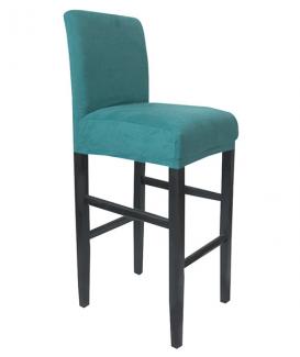 Armless accent suede velvet counter bar stool chair covers with backs slipcover