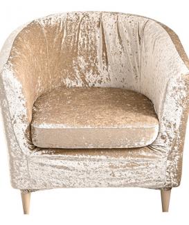 Stretch crushed velvet covers for tub barrel chairs slipcover