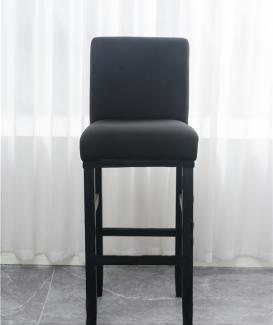 Stretch high back solid color bar stool chair covers slipcovers 