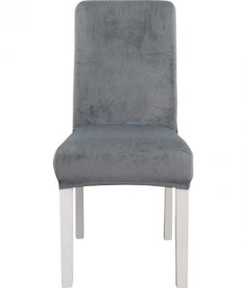 White /grey velvet dining chair covers stretch