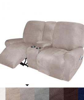 Velve 3 seater wingback slip cover recliner couch and recliner covers slipcover