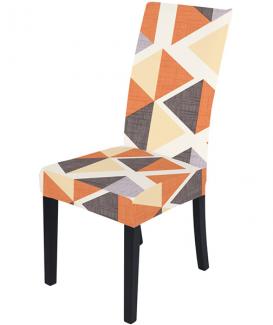 Stretchy accent chair covers patterns half style printed kitchen chair cover