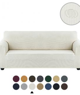 Textured white linen slip cover sofa cover 3 seater wholesale
