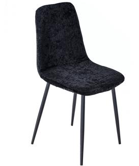 Mid century crushed velvet shell shape black dining table chair and a half seat cover slipcover