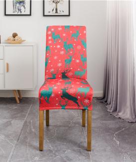 Stretch chair cover christmas design for living room