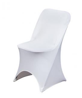 Stretchable white foliding chair cover