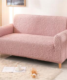 Hot pink sofa cover for round corner sofa cover