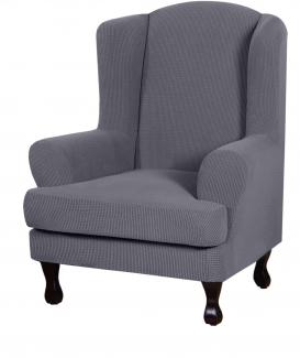 Grey wingback dining chair cover