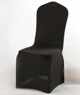 Spandex stretch banquet chair cover black