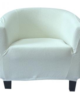 White oversized chair slip cover for arm chair